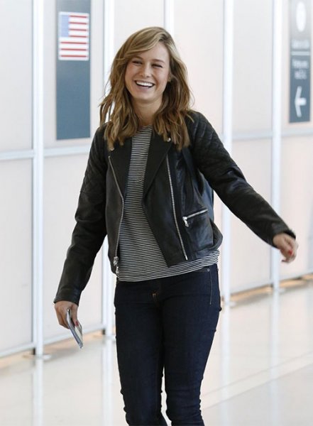 (image for) Brie Larson Leather Jacket