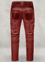 Outlaw Burnt Maroon Leather Pants : LeatherCult: Genuine Custom Leather  Products, Jackets for Men & Women