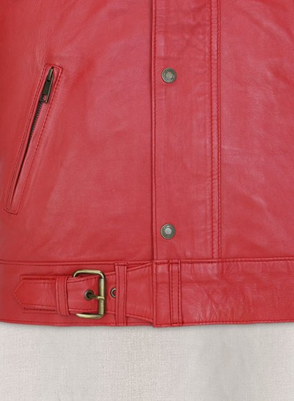 (image for) Soft Tango Red Washed & Wax The Expendables Lee Christmas Leather Jacket