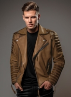 (image for) Charles Burnt Tan Leather Jacket