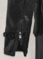 (image for) Snake Emboss Black Tom Hardy Dark Knight Leather Trench Coat
