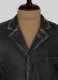Rubbed Black Will Smith Leather Blazer