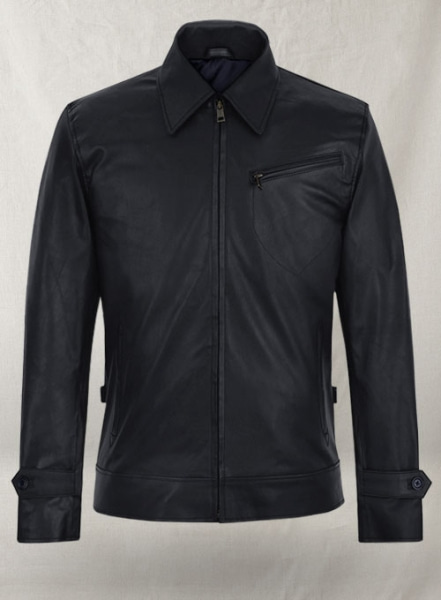 (image for) Dark Blue Stretch Tom Cruise Premier Leather Jacket