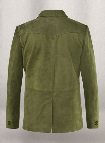 (image for) Woodland Green Suede Western Leather Blazer