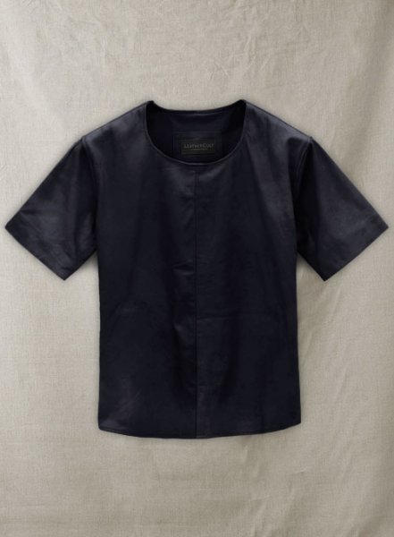 (image for) Light Weight Unlined Deep Blue Leather T-shirt