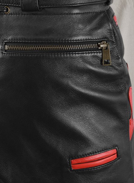 (image for) Thick Black Leather Cargo Shorts Style # 364