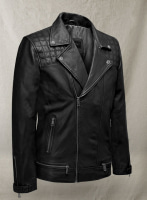 (image for) Ironwood Black Biker Leather Jacket