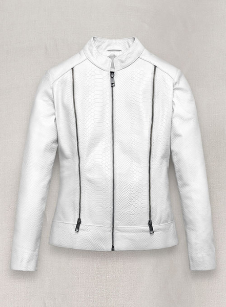 (image for) White Python Leather Jacket # 230