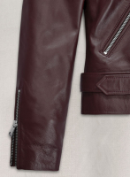 (image for) Burgundy Emilia Clarke Last Christmas Leather Jacket