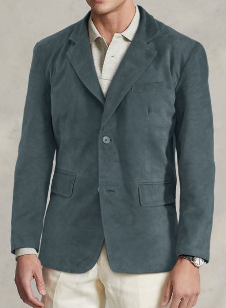 (image for) Blue Suede Leather Blazer