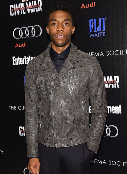 (image for) Chadwick Boseman Leather Jacket #1