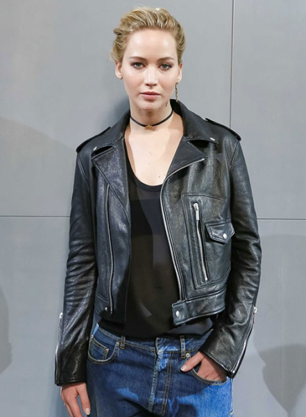 (image for) Jennifer Lawrence Leather Jacket #2
