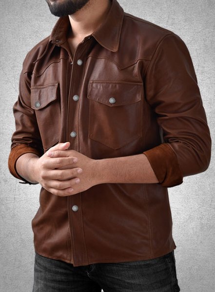 Light Weight Unlined Leather Shirt