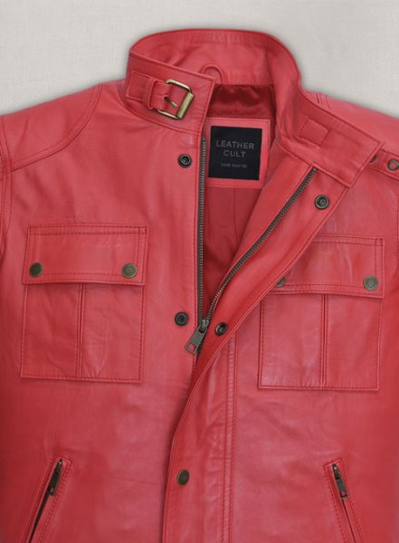 (image for) Soft Tango Red Washed & Wax The Expendables Lee Christmas Leather Jacket