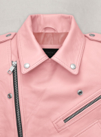 (image for) Light Pink Jessica Alba Leather Jacket