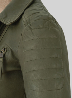 (image for) Basicallo Green Washed Leather Jacket #255