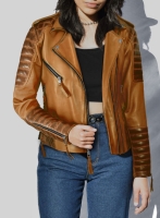 (image for) Charlotte Burnt Mustard Leather Jacket