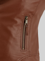 (image for) Tan Brown Jennifer Aniston Leather Jacket