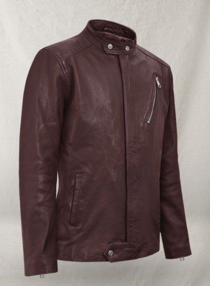 (image for) Motorad Burgundy Biker Leather Jacket