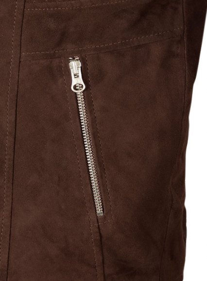 Soft Dark Brown Suede Leather Vest # 354