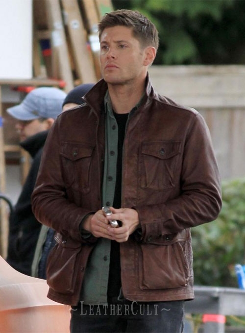 Jensen Ross Ackles Supernatural Season 7 Leather Jacket - Click Image to Close