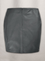 (image for) Soft Gray Adjustable Slit Leather Skirt