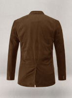 (image for) Soft Mid Brown Suede Leather Blazer