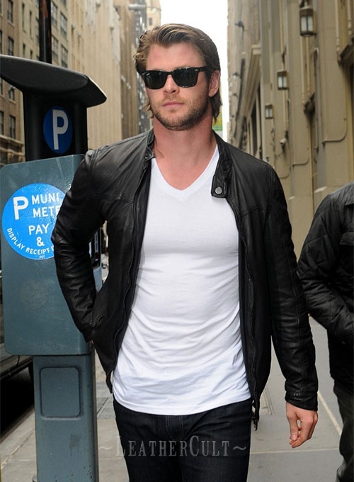 Chris Hemsworth Leather Jacket #1 - Click Image to Close