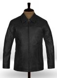 (image for) Black Ostrich Leather Hipster Jacket #2