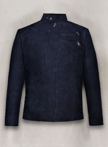 Royal Blue Suede Leather Jacket # 700