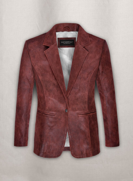 (image for) Dark Vintage Red Ali Larter Resident Evil Leather Blazer