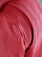 (image for) Soft Raspberry Red Gigi Hadid Leather Jacket #2