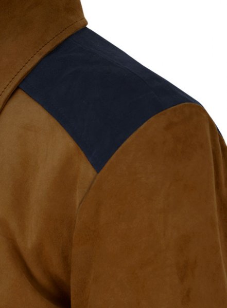 (image for) Soft Caramel Brown Suede Cristiano Ronaldo Leather Jacket #1