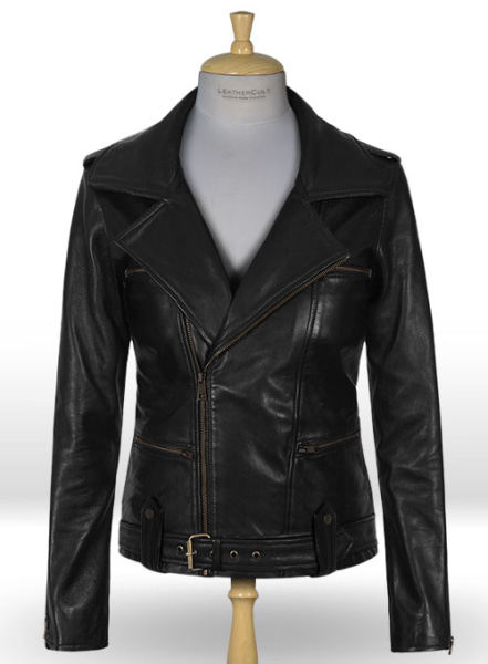 (image for) Thick Black Brie Larson Captain Marvel Leather Jacket