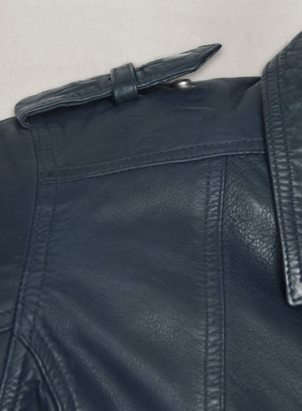 (image for) Soft Winsor Blue Washed & Wax Leather Jacket # 267