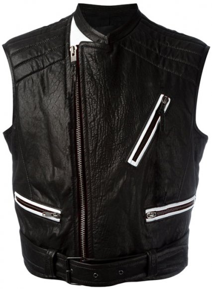 Leather Biker Vest # 345