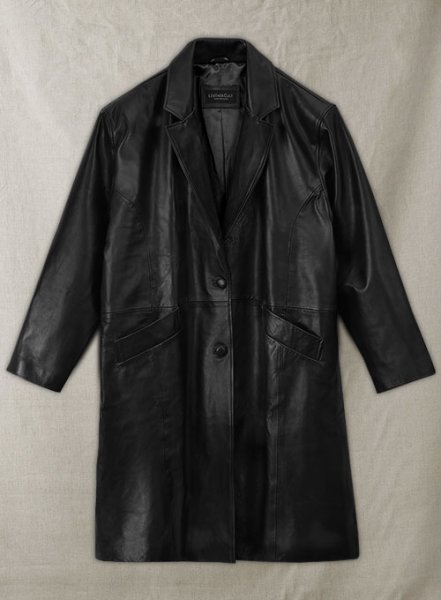 Ashley Roberts Leather Long Coat