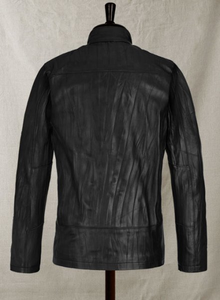 (image for) Wrinkled Black Harrison Ford Star Wars Leather Jacket