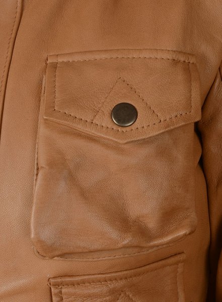 (image for) Soft Hunter Tan Washed & Wax Leather Jacket # 235