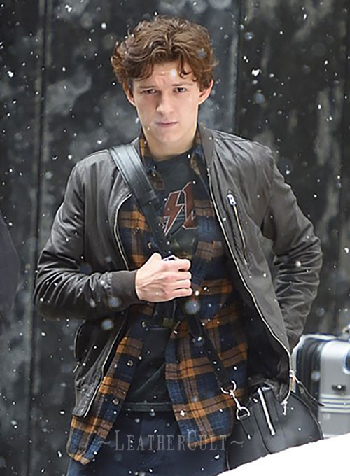 Tom Holland Leather Jacket - Click Image to Close