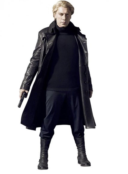 (image for) Javier Bardem Skyfall Leather Trench Coat