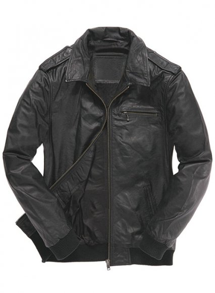 Leather Bomber Jacket - Genuine Bomber Jackets for Men, Vintage, Black ...