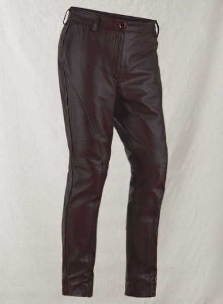 (image for) Burgundy Phoenix Leather Pants