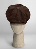 (image for) Dark Brown Suede Newsboy Cap