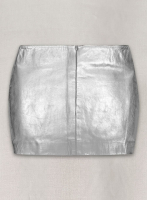 (image for) Silver Adjustable Slit Leather Skirt