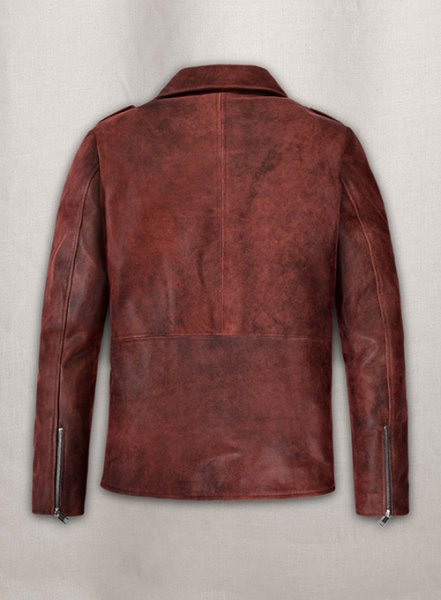 Dark Vintage Red Lewis Hamilton Leather Jacket