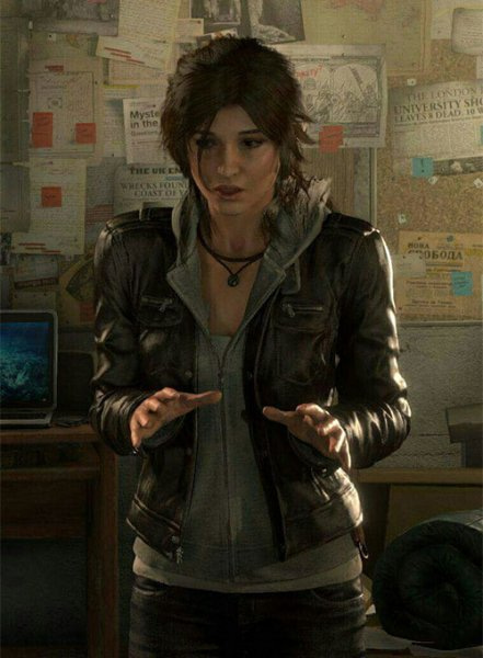 (image for) Alicia Vikander Lara Croft Tom Raider Leather Jacket