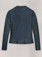 (image for) Soft Winsor Blue Washed & Wax Leather Jacket # 237