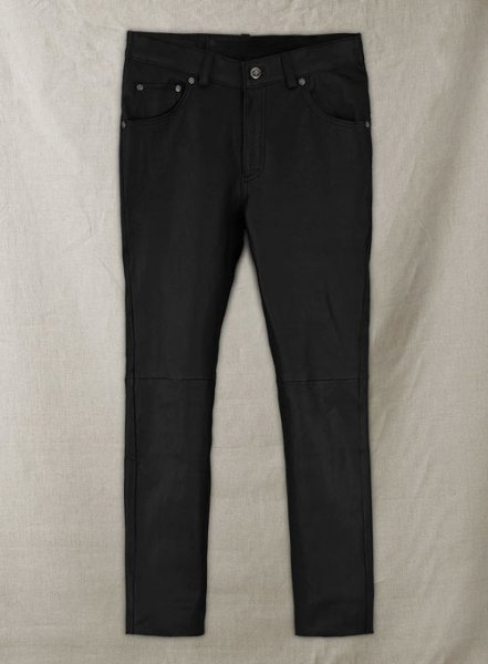 Black Stretch Leather Jeans : LeatherCult: Genuine Custom Leather ...
