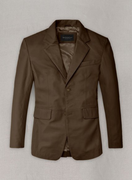 (image for) Soft Scottish Brown Leather Blazer